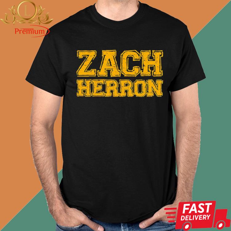 Zach Herron Yellow Typography Shirt